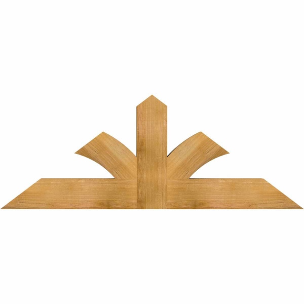 Ekena Millwork Richland Rough Sawn Timber Gable Bracket, Western Red Cedar, 60"W x 22"H x 4"D x 6"F, 9/12 Pitch GBW060X22X0406RIC00RWR - main